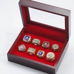MLB / Atlanta Braves World Series Championship Rings Set with Wooden Box 8 Rings